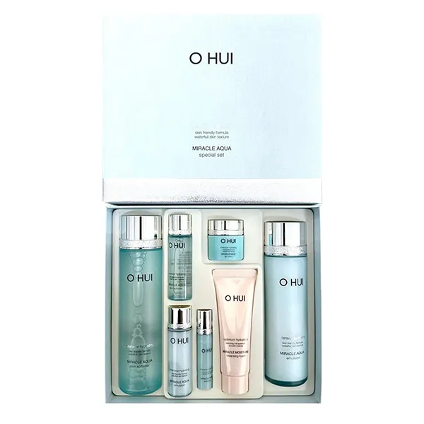 Bộ Dưỡng Da Ohui Xanh Cấp Nước Dành Cho Da Dầu Miracle Aqua Special Set 7 Món - Mỹ phẩm - Vua Hàng Hiệu