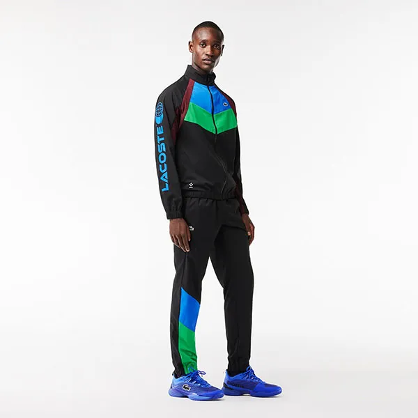 Bộ Quần Áo Gió Nam Lacoste Tennis x Daniil Medvedev Tracksuit WH1789-00 Màu Xanh Đen Size 3