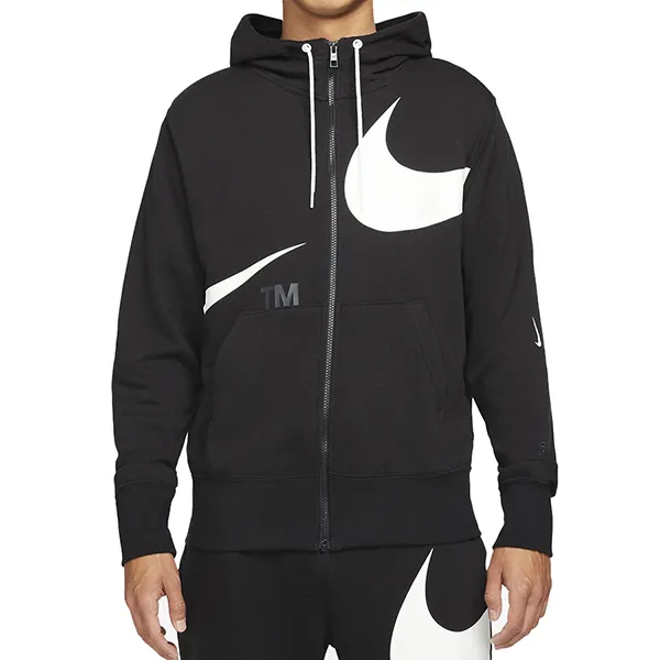 Bộ Quần Áo Nỉ Nam Nike Large Logo DD6088-010/DD6092-010 Màu Đen Trắng Size L