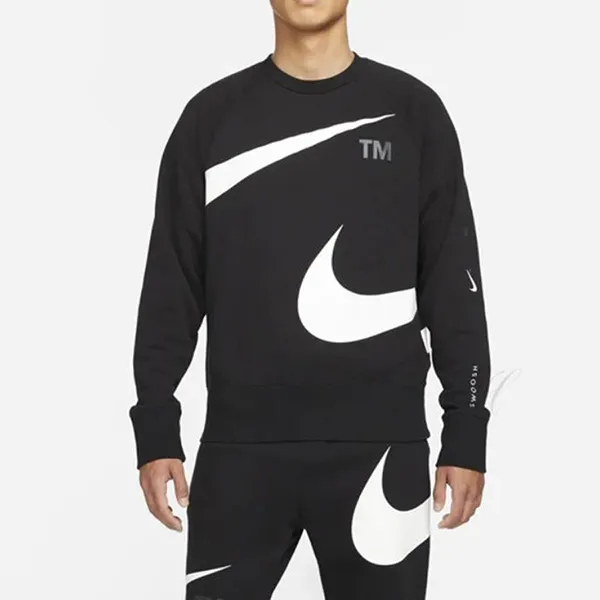 Bộ Quần Áo Nỉ Nam Nike Large Logo DD6097-010/DD6092-010 Màu Đen Trắng - Thời trang - Vua Hàng Hiệu