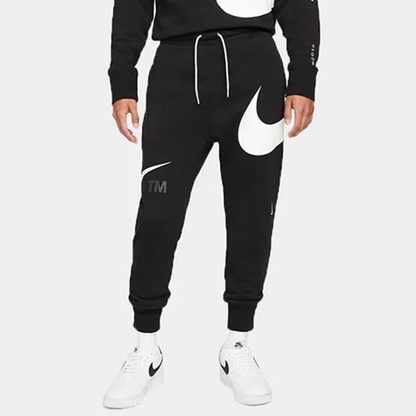 Bộ Quần Áo Nỉ Nam Nike Large Logo DD6097-010/DD6092-010 Màu Đen Trắng - Thời trang - Vua Hàng Hiệu