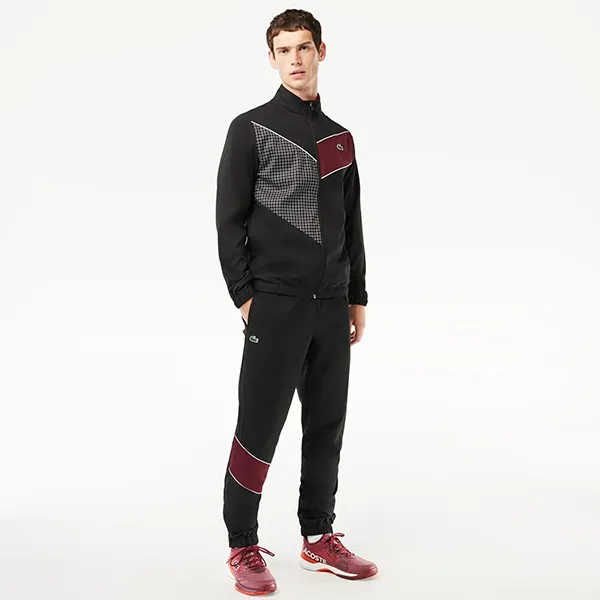 Bộ Thể Thao Lacoste Stretch Fabric Tennis Tracksuit WH1796 LIR Màu Đen Size 3