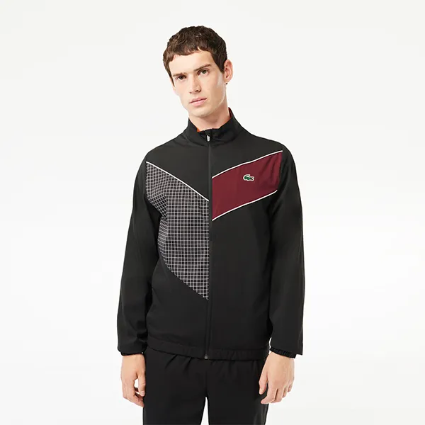 Bộ Thể Thao Lacoste Stretch Fabric Tennis Tracksuit WH1796 LIR Màu Đen Size 3