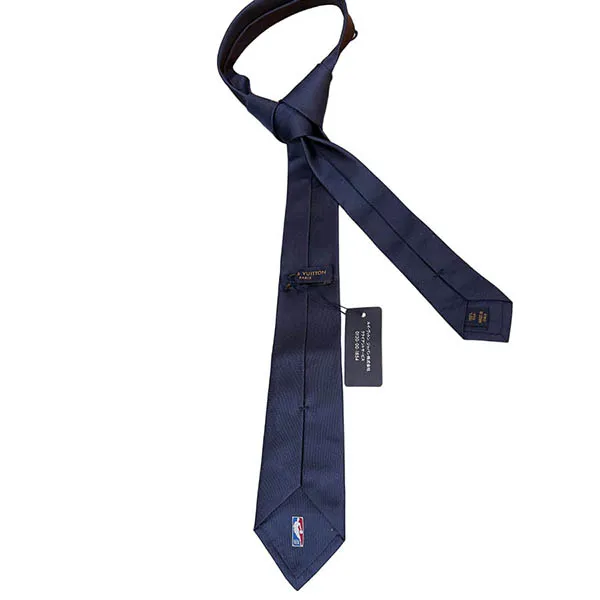 Cà Vạt Nam Louis Vuitton LV Logo Màu Xanh Navy