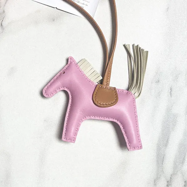 Charm Túi Hermès Rodeo PM Charm Mauve Sylvestre / Craie Màu Hồng