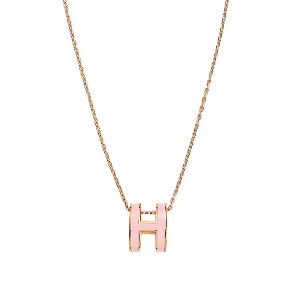 Dây Chuyền Nữ Hermès Pop H Pendant Màu Hồng