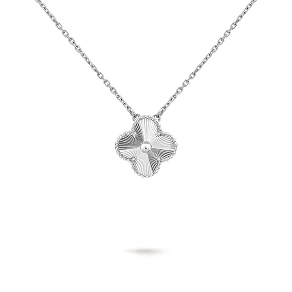 Dây Chuyền Nữ Jewery Luxury Alhambra Vintage Màu Vàng Trắng Size 15mm - Trang sức - Vua Hàng Hiệu