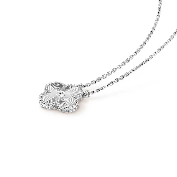 Dây Chuyền Nữ Jewery Luxury Alhambra Vintage Màu Vàng Trắng Size 15mm - Trang sức - Vua Hàng Hiệu