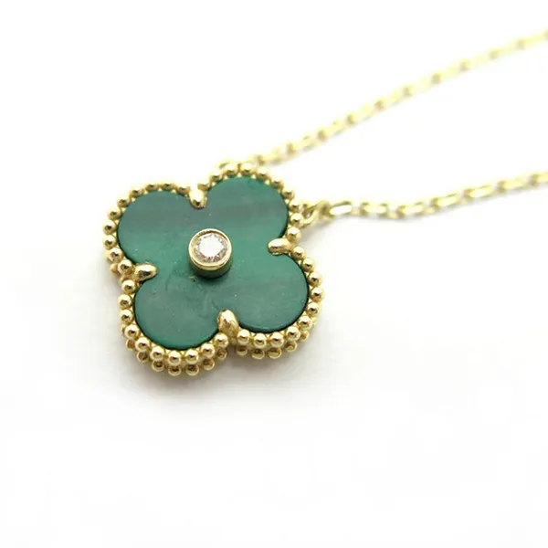 Dây Chuyền Nữ Jewery Luxury Alhambra Vintage Yellow Gold Màu Vàng Xanh