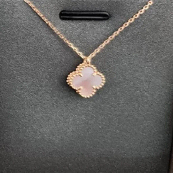 Dây Chuyền Jewery Luxury Vintage Alhambra Necklace Pendant Necklace 18K Màu Vàng Hồng Size 9mm