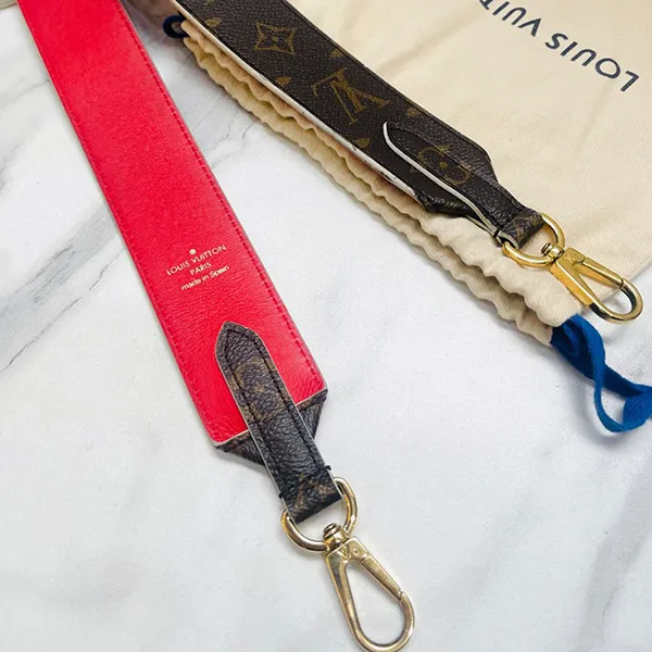 Dây Đeo Túi Louis Vuitton LV Monogram Bandoulière Shoulder Strap Màu Nâu Đỏ - Túi xách - Vua Hàng Hiệu