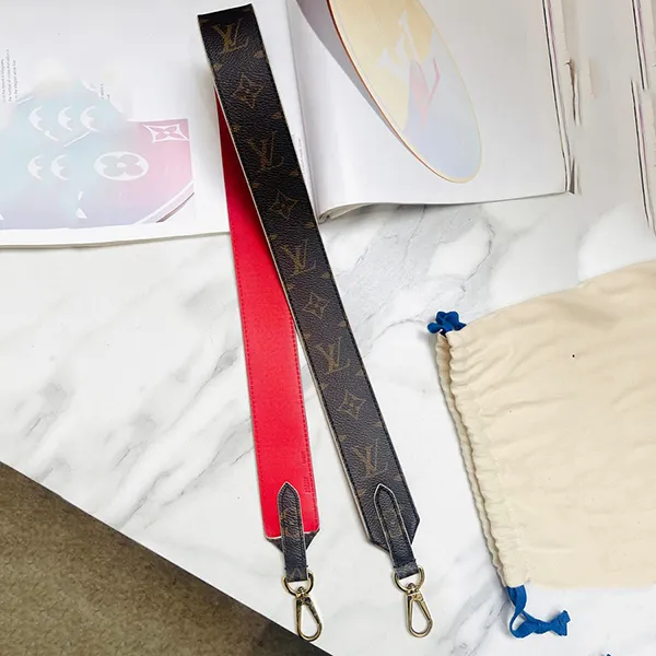 Dây Đeo Túi Louis Vuitton LV Monogram Bandoulière Shoulder Strap Màu Nâu Đỏ - Túi xách - Vua Hàng Hiệu