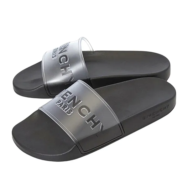 Dép Givenchy Slide Flat Sandals Black BE3004E188 Màu Đen Xám Size 39 - Dép - Vua Hàng Hiệu