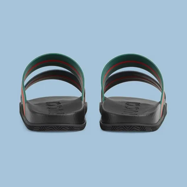 Dép Nam Gucci Men’s Web Slide Sandal Màu Đen