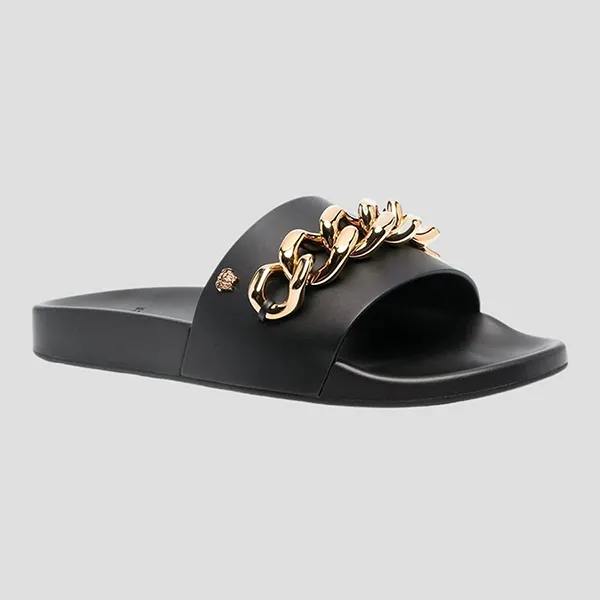 Dép Nam Versace Medusa Chain Slides Màu Đen Size 40 - Dép - Vua Hàng Hiệu