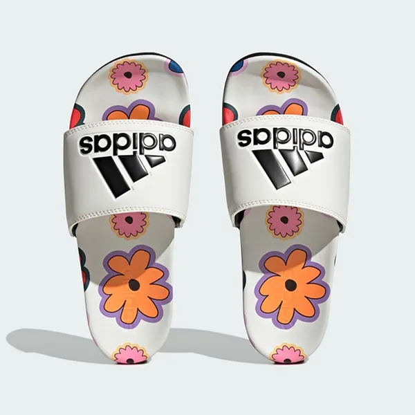Dép Nữ Adidas Adilette Comfort Slides IE4971 Màu Trắng Họa Tiết Size 37
