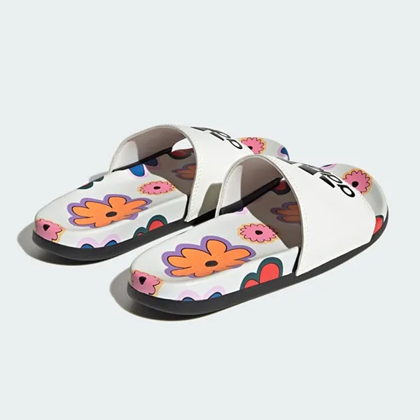 Dép Nữ Adidas Adilette Comfort Slides IE4971 Màu Trắng Họa Tiết Size 37