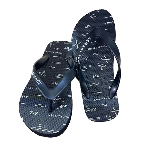 Dép Xỏ Ngón Armani Exchange XUQOO1/XV150 Sandals Màu Đen Size 39