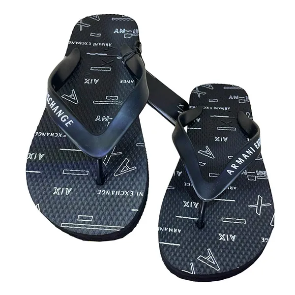 Dép Xỏ Ngón Armani Exchange XUQOO1/XV150 Sandals Màu Đen Size 39
