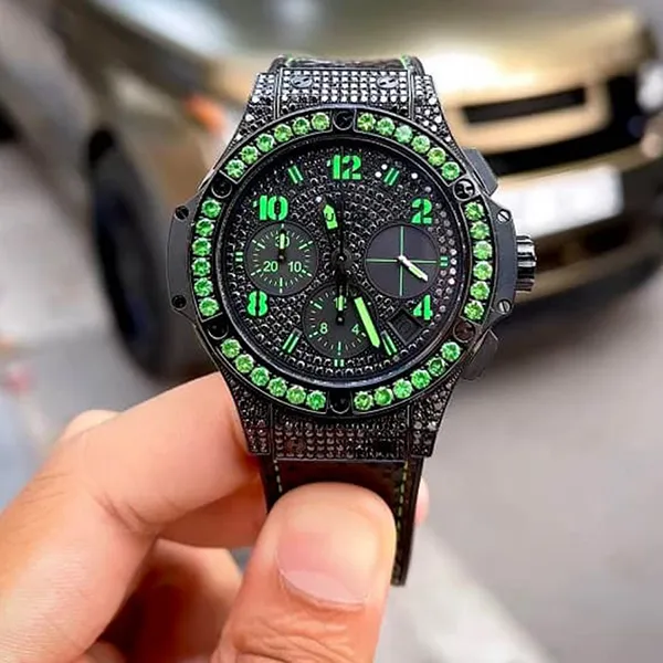 Đồng Hồ Hublot Bigbang 41mm Limited Black Fluo Green Màu Đen