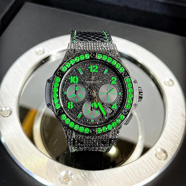 Đồng Hồ Hublot Bigbang 41mm Limited Black Fluo Green Màu Đen