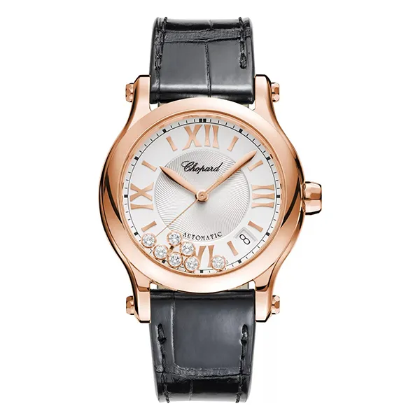 Đồng Hồ Nữ Chopard Happy Sport 274808-5001 Diamonds 36mm Màu Đen Vàng Hồng - Đồng hồ - Vua Hàng Hiệu
