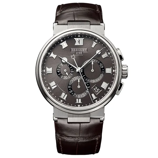 Đồng Hồ Nam Breguet Marine Chronographe 5527TI/G2/9WV Màu Xám Bạc