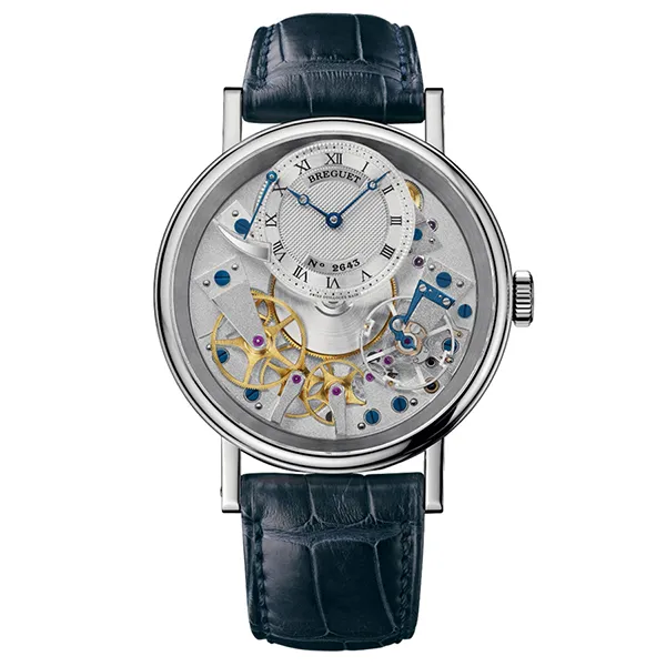 Đồng Hồ Nam Breguet Tradition Manual Wind 40mm 7057BB/11/9W6 Màu Xanh Bạc