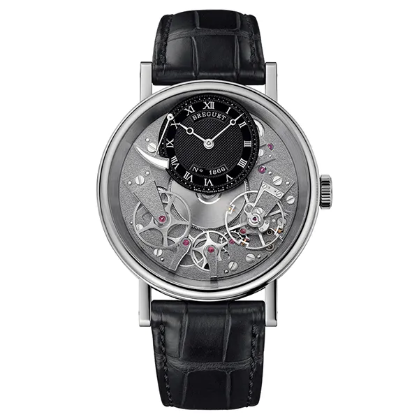 Đồng Hồ Nam Breguet Tradition Manual Wind 40mm 7057BB/G9/9W6 Màu Bạc Đen