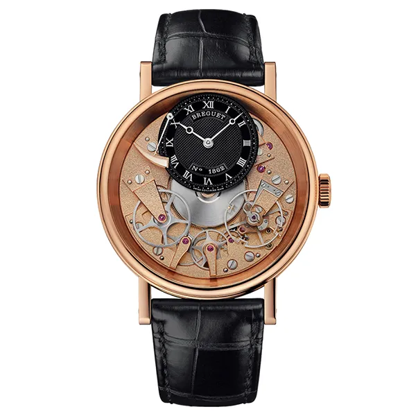 Đồng Hồ Nam Breguet Tradition Manual Wind 40mm 7057BR/R9/9W6 Màu Đen Vàng