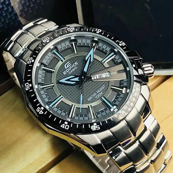 Đồng Hồ Nam Cassio Edifice EF-130D-1A2 A11 Màu Bạc Đen - Đồng hồ - Vua Hàng Hiệu