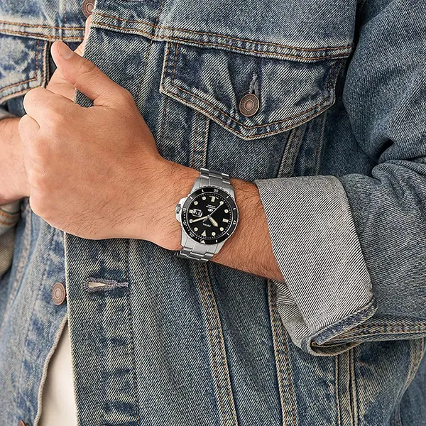 Đồng Hồ Nam Fossil Blue Dive Date Stainless Steel Watch FS5952 Màu Bạc