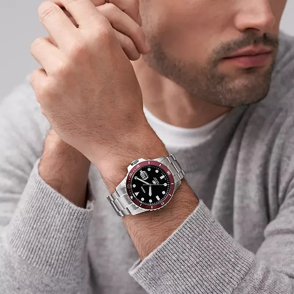 Đồng Hồ Nam Fossil Blue Dive Three-Hand Date Stainless Steel Watch FS6013 Màu Bạc