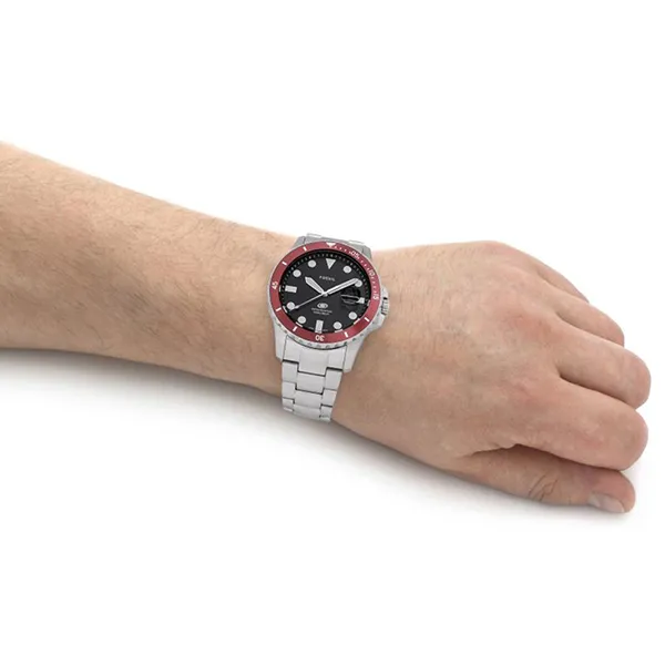 Đồng Hồ Nam Fossil Blue Dive Three-Hand Date Stainless Steel Watch FS6013 Màu Bạc