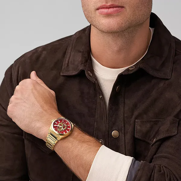 Đồng Hồ Nam Fossil Everett Gold-Tone Stainless Steel Watch FS6037 Màu Vàng Gold