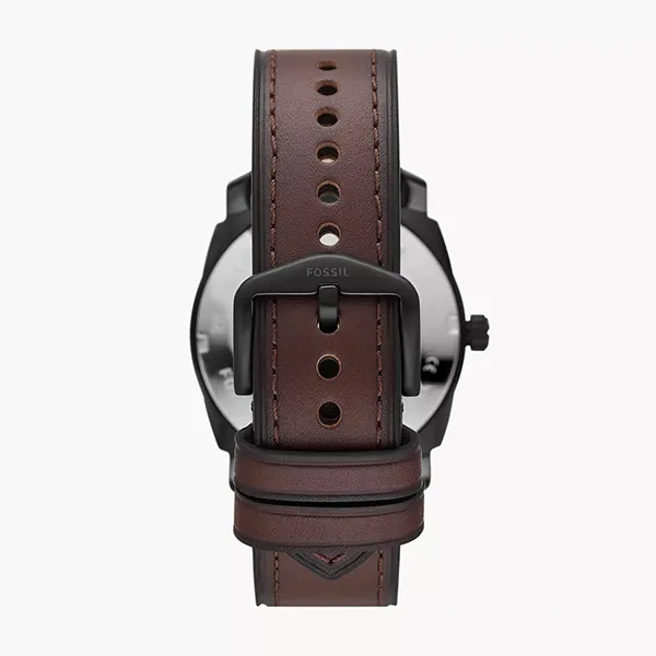 Đồng Hồ Nam Fossil Machine Date Brown LiteHide Leather Watch FS5901 Màu Nâu