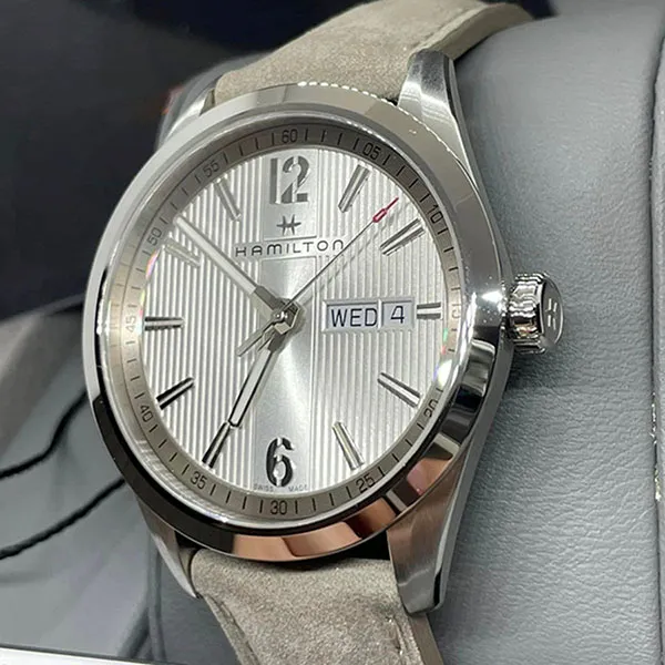 Đồng Hồ Nam Hamilton Broadway Silver Dial Grey H43311915 40mm Màu Nâu Bạc - Đồng hồ - Vua Hàng Hiệu