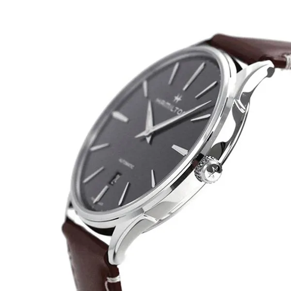 Đồng Hồ Nam Hamilton Jazzmaster Thinline Automatic H38525881 40mm Màu Nâu Đen - Đồng hồ - Vua Hàng Hiệu