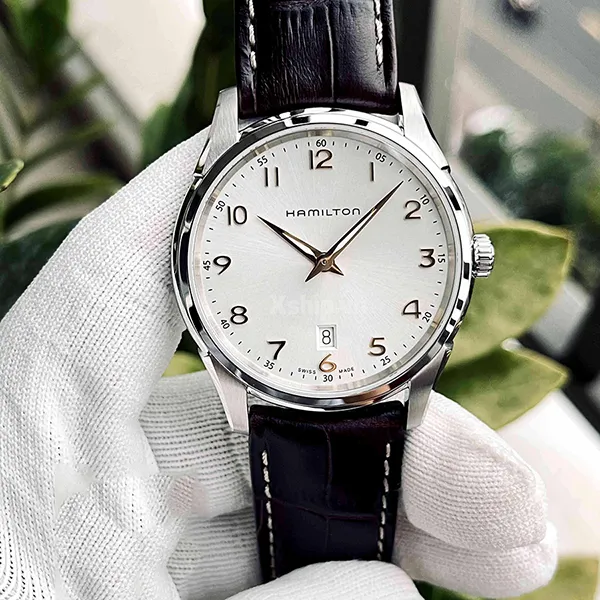 Đồng Hồ Nam Hamilton Jazzmaster Thinline Silver Dial Brown Leather H38511513 Màu Bạc Nâu - Đồng hồ - Vua Hàng Hiệu