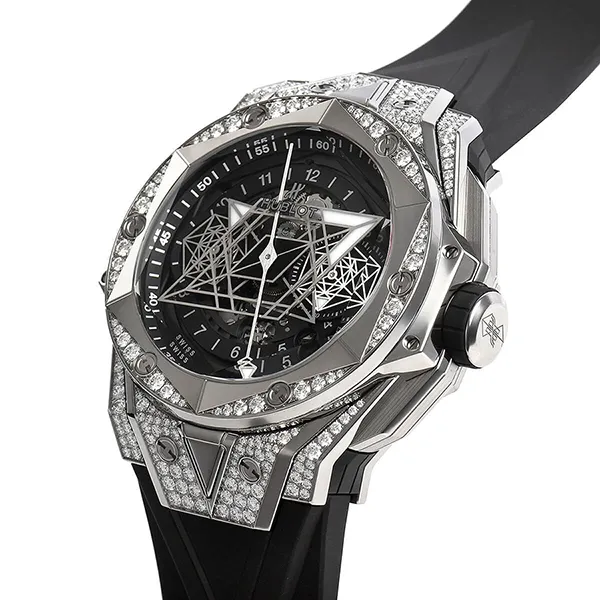 Đồng Hồ Nam Hublot Big Bang Sang Bleu II Titanium Pavé 45mm Màu Đen - Đồng hồ - Vua Hàng Hiệu