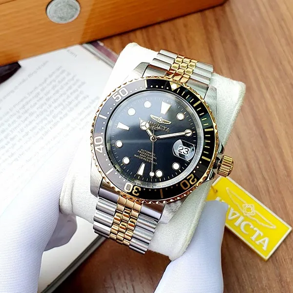 Đồng Hồ Nam Invicta Pro Diver Automatic Black Dial Men Watch 30094 Màu Bạc Đen - Đồng hồ - Vua Hàng Hiệu