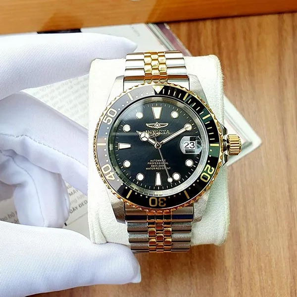 Đồng Hồ Nam Invicta Pro Diver Automatic Black Dial Men Watch 30094 Màu Bạc Đen - Đồng hồ - Vua Hàng Hiệu