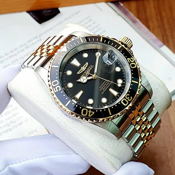Đồng Hồ Nam Invicta Pro Diver Automatic Black Dial Men Watch 30094 Màu Bạc Đen - Đồng hồ - Vua Hàng Hiệu