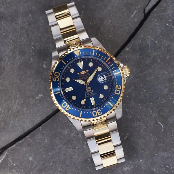 Đồng Hồ Nam Invicta Pro Diver Automatic Blue Dial Men Watch 27613 Màu Xanh Vàng