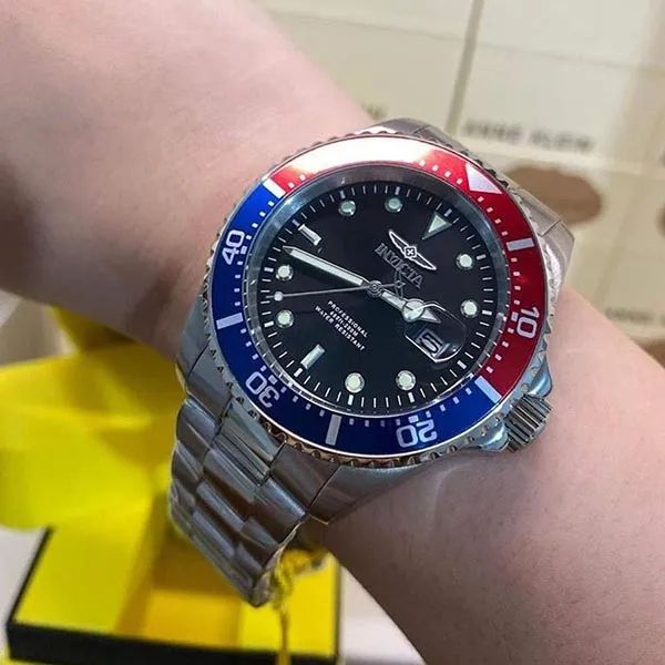 Đồng Hồ Nam Invicta Pro Diver Quartz Black Dial Pepsi 23384 43mm Màu Bạc Đen - Đồng hồ - Vua Hàng Hiệu
