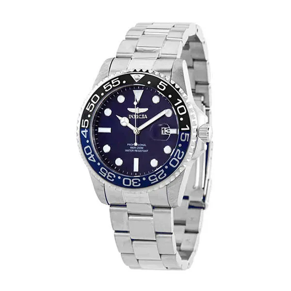 Đồng Hồ Nam Invicta Pro Diver Quartz Blue Dial Men Watch 33253 Màu Bạc Xanh