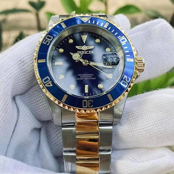 Đồng Hồ Nam Invicta Quartz IN26972 Pro Diver 40mm Màu Xanh Vàng