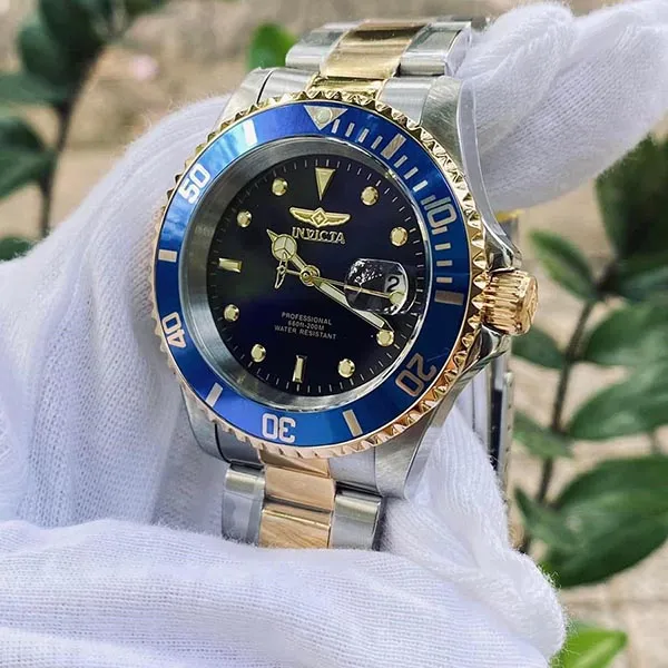 Đồng Hồ Nam Invicta Quartz IN26972 Pro Diver 40mm Màu Xanh Vàng