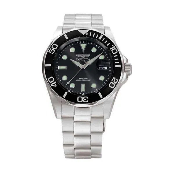 Đồng Hồ Nam Invicta Quartz Pro Diver 0590 Màu Đen Bạc