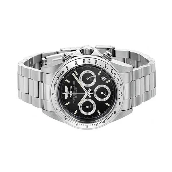 Đồng Hồ Nam Invicta Speedway Chronograph GMT Quartz Black Dial Men Watch 37168 Màu Bạc Đen
